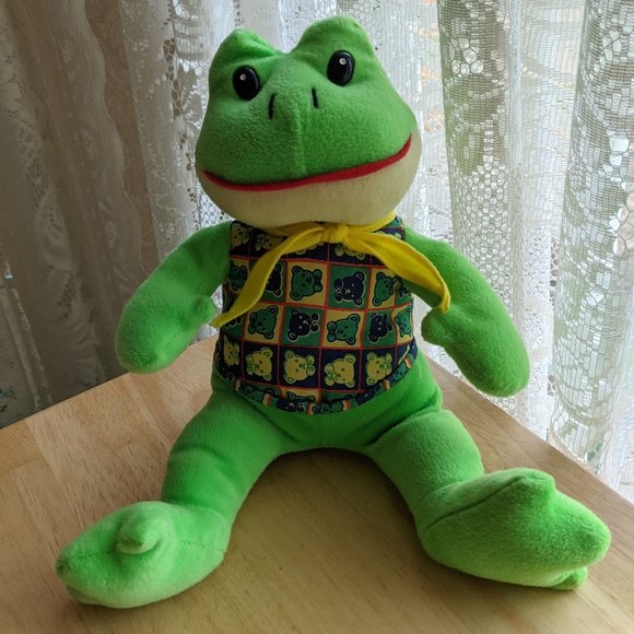 Frogs 5 item Bundle - Plush, Croaking, & Wooden - Picture 9 of 15